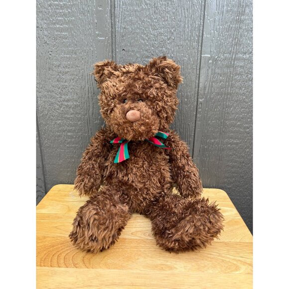 Vintage 1990's Gund Brown Beauregard Plush Teddy Bear #4778 Fashion Bug 20" - Picture 1 of 8